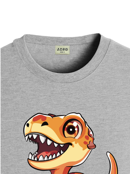 ADRO T Shirts for Boys & Girls || Dinosaur Printed T-Shirt || Ages 3-14 || 100% Cotton Round Neck Tshirt for Boys & Girls||KRN-D