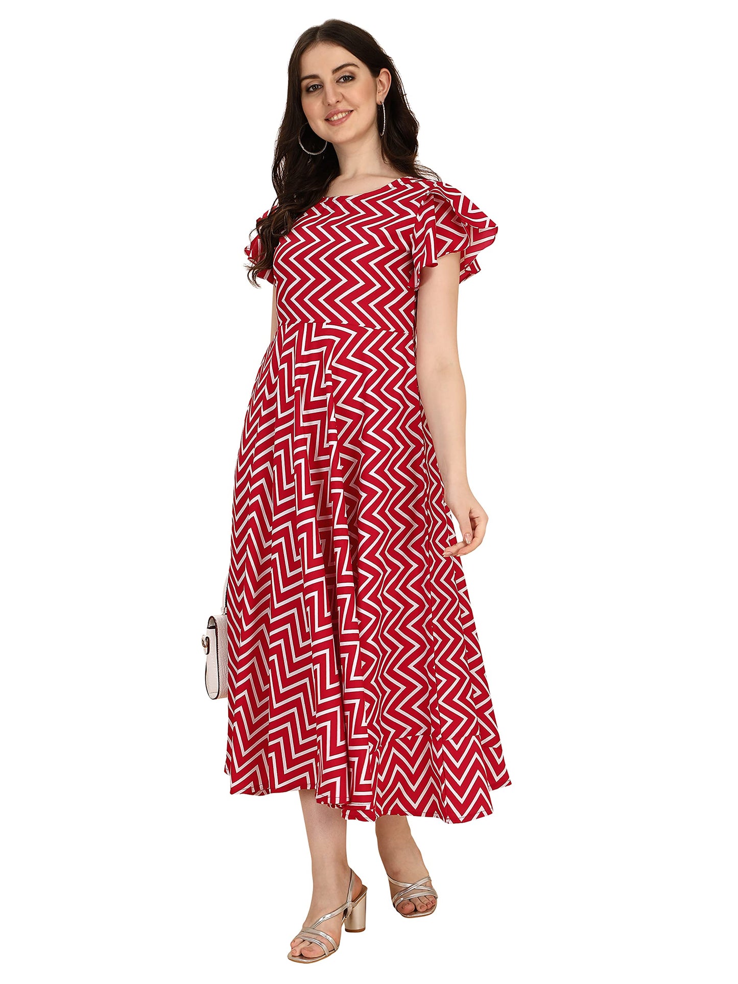 Oomph! Dress For Women Stylish | One Piece For Women Long | Trendy Long One Piece Summer Outfit | Lightweight Flared Maxi Dress