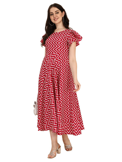 Oomph! Dress For Women Stylish | One Piece For Women Long | Trendy Long One Piece Summer Outfit | Lightweight Flared Maxi Dress