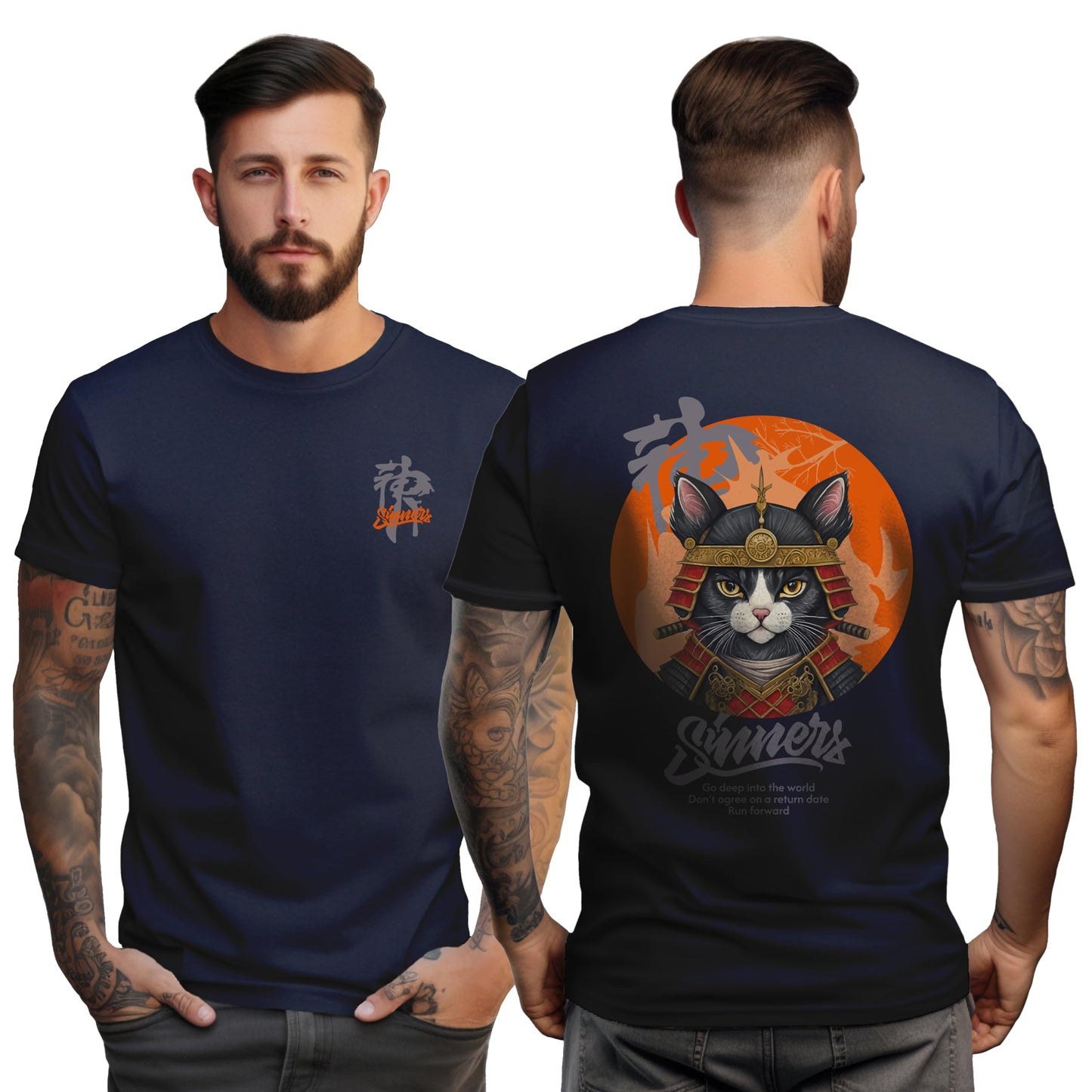 Peppyzone Mens Regular Fit T-Shirt (PZ-Trendy-50_Navy Blue