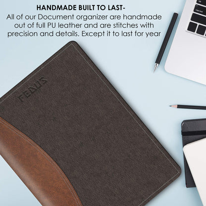 FEDUS Multipurpose Leatherette Professional File Folders for Certificates,Documents Holder,Document Bag, Portfolio, Executive Fi