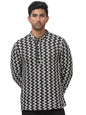 Jompers Mens Woven Design Cotton Short Kurta