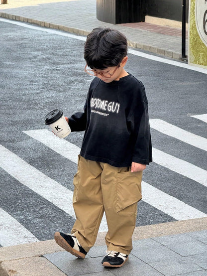 TAGAS Boys Cargo Pant|Regular Slim Cargo for Kids ||Relaxed Trouser|Boy Loose Comfortable Pant|Boys Joggers||(KC-8) Khaki