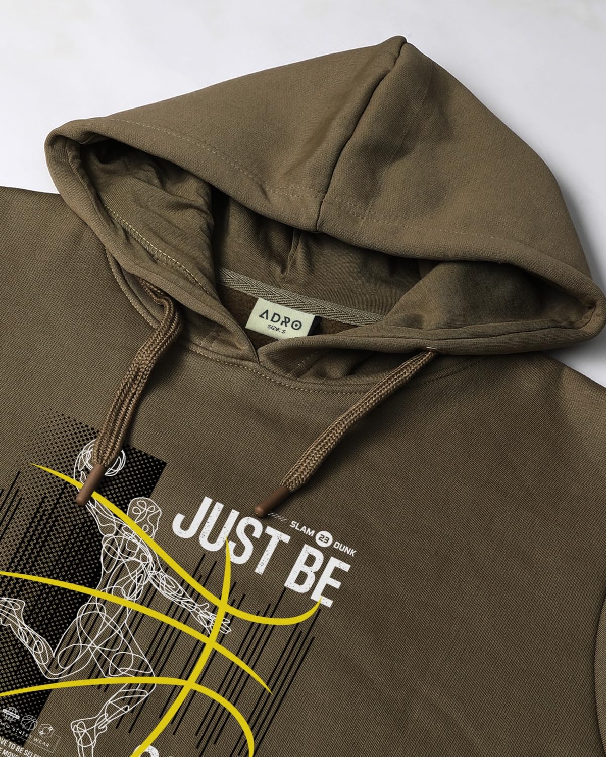 ADRO Men's Cotton Blend Neck Hooded Regular Sweatshirt (H24)