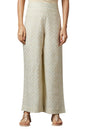 Aurelia White Paisley Printed Palazzo Ethnic Bottomwear For Women