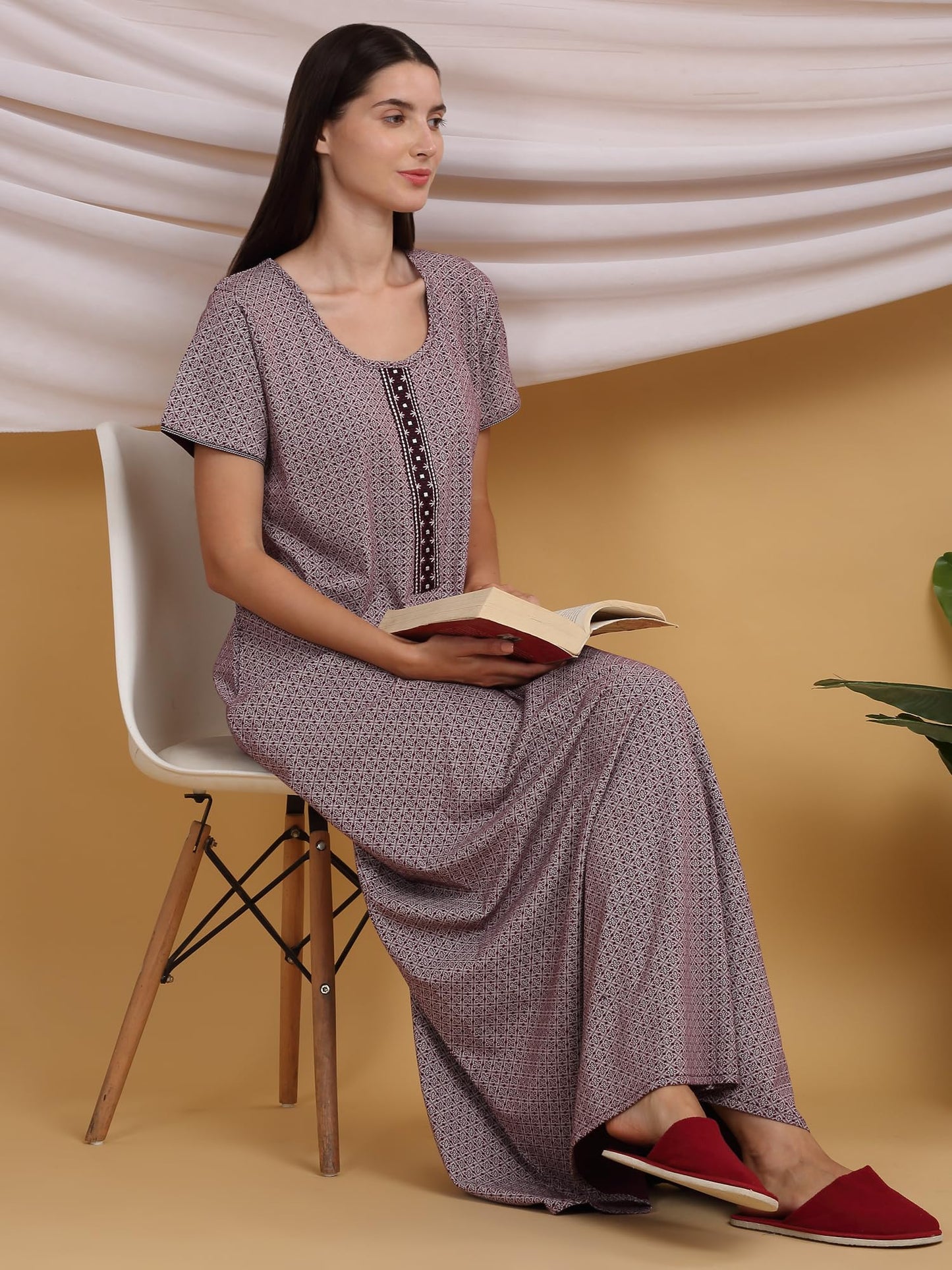 Sweet Dreams Women Printed Night Dress