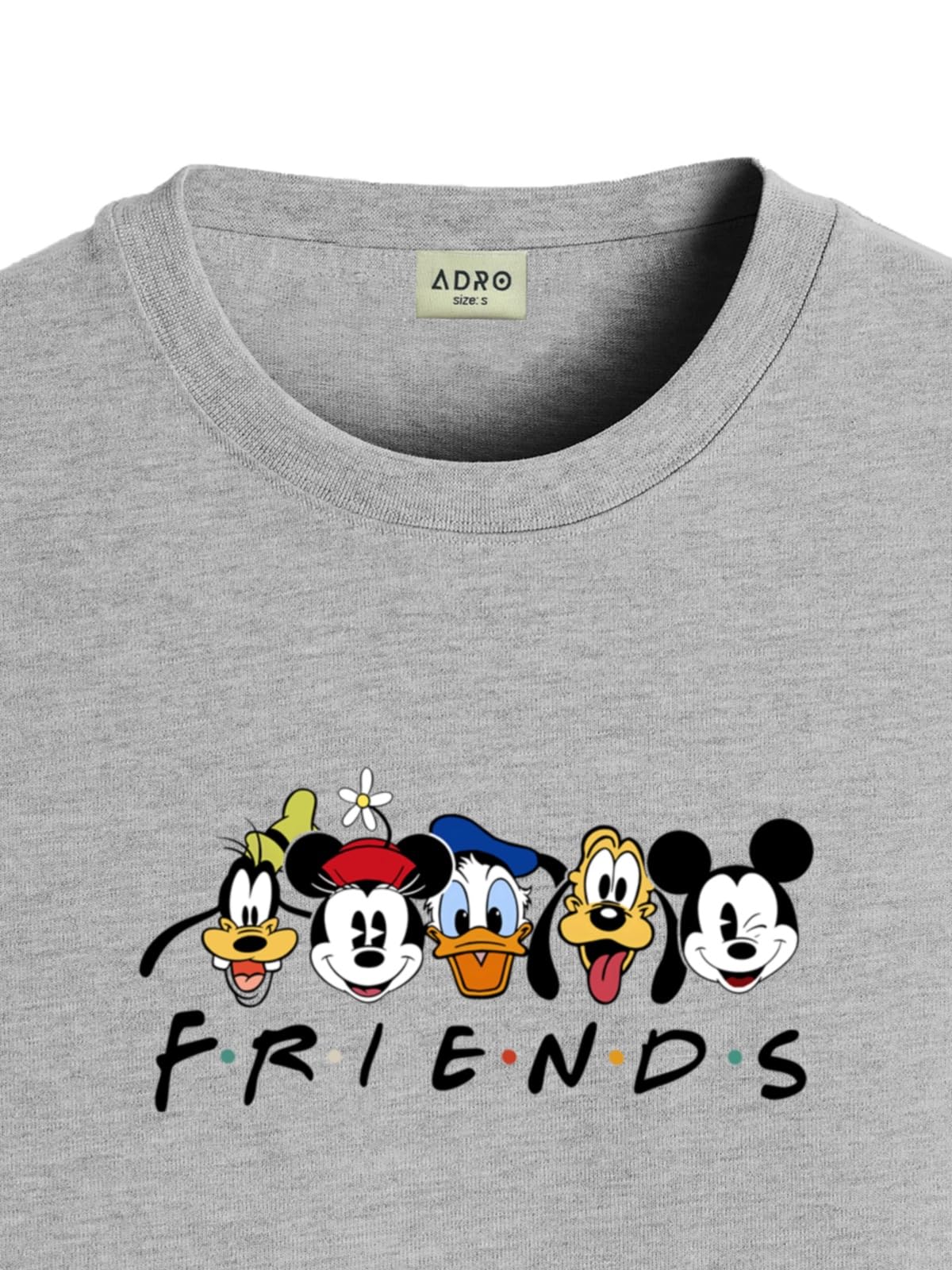 ADRO T Shirts for Boys & Girls | Friends Printed T-Shirt | Ages 3-14 | 100% Cotton Round Neck Tshirt for Boys |KRN-L2-FRIEND-GR-