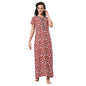 Evolove WomenS 100% Rayon Supersoft With Beautiful Embroidery Long Maxi Night Gown Nighty Dress With Pocket, Most Comfortable A