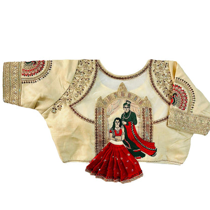 Pujia Mills WomenS Sequins Handwork WomenS Bridal Blouse Readymade Saree Blouse For Women Bridal Blouse For Wedding