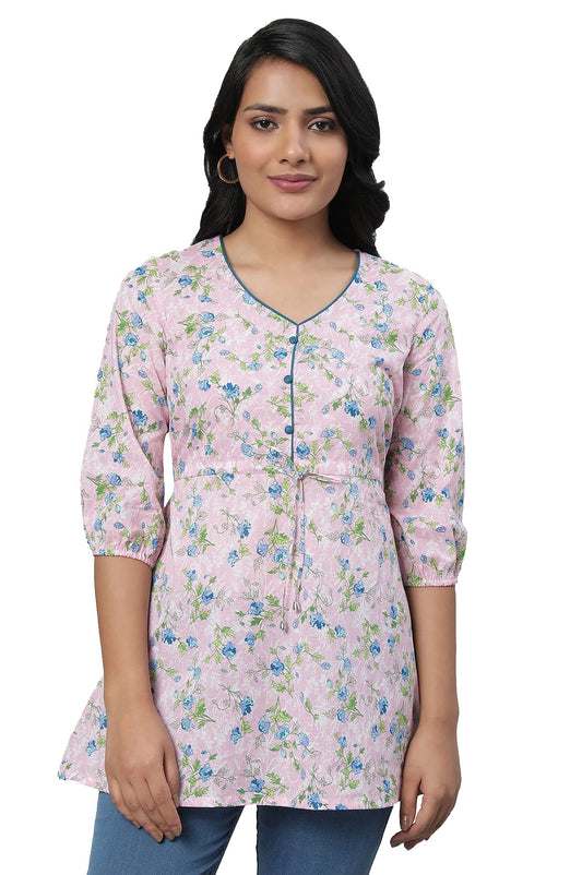 Aurelia Women's Cotton Regular Fit Regular Kurti