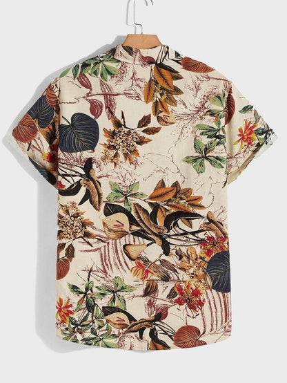TAGAS Boys Tropical Regular Fit Shirt (BS-2003_Cream