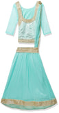 Aarika Girls Brokit Lehenga Choli Set (LCH-4099_Green_32)