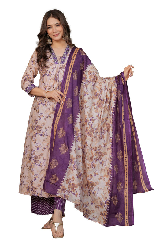 Wedani Cotton Printed Kurta Set for Women