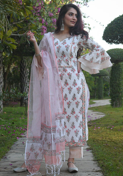 Yashika Cotton Blend Women Kurti Set