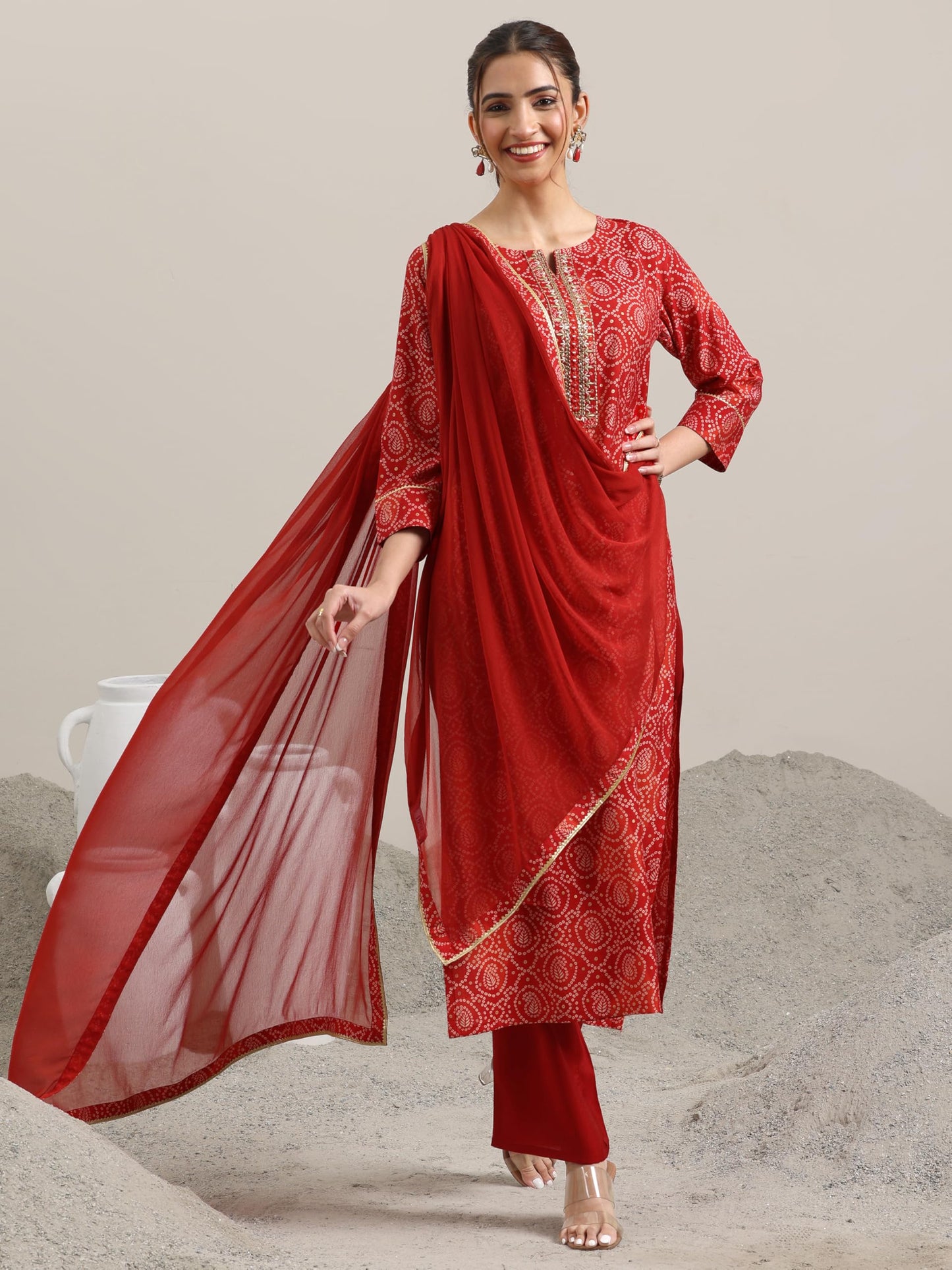 Libas WomenS Viscose Rayon Kurta Set (400269I