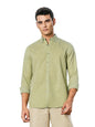 Thomas Scott Mens | Linen Blend | Solid | Button Down Collar | Premium Cotton Linen Blend | Full Sleeve | Casual Shirt for Men