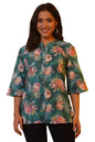 Aurelia Women Green Floral Print Cotton Straight Kurti_24FEA30438_M