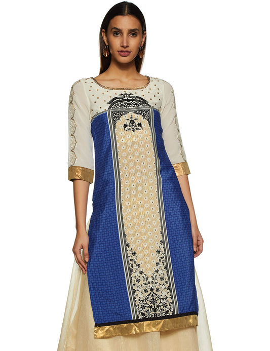 Wishful Women Satin Straight Kurta