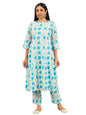 Libas Womens Printed Cotton Straight Kurta With Trousers