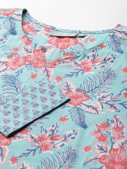 Idalia Sky Blue Printed Kurta Set
