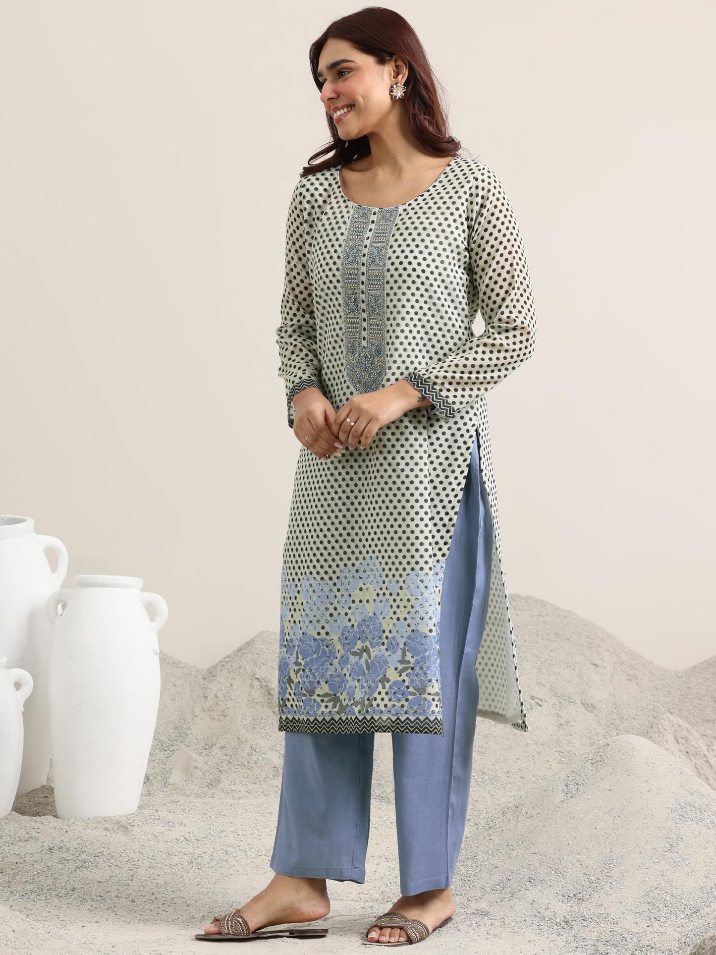 Libas WomenS Linen Kurta Set (99503