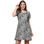 Oomph! Dress For Women Stylish| Summer Vacation Style |Floral Print Puff Sleeve Dress | Lightweight Flared Maxi For Casual & Hol