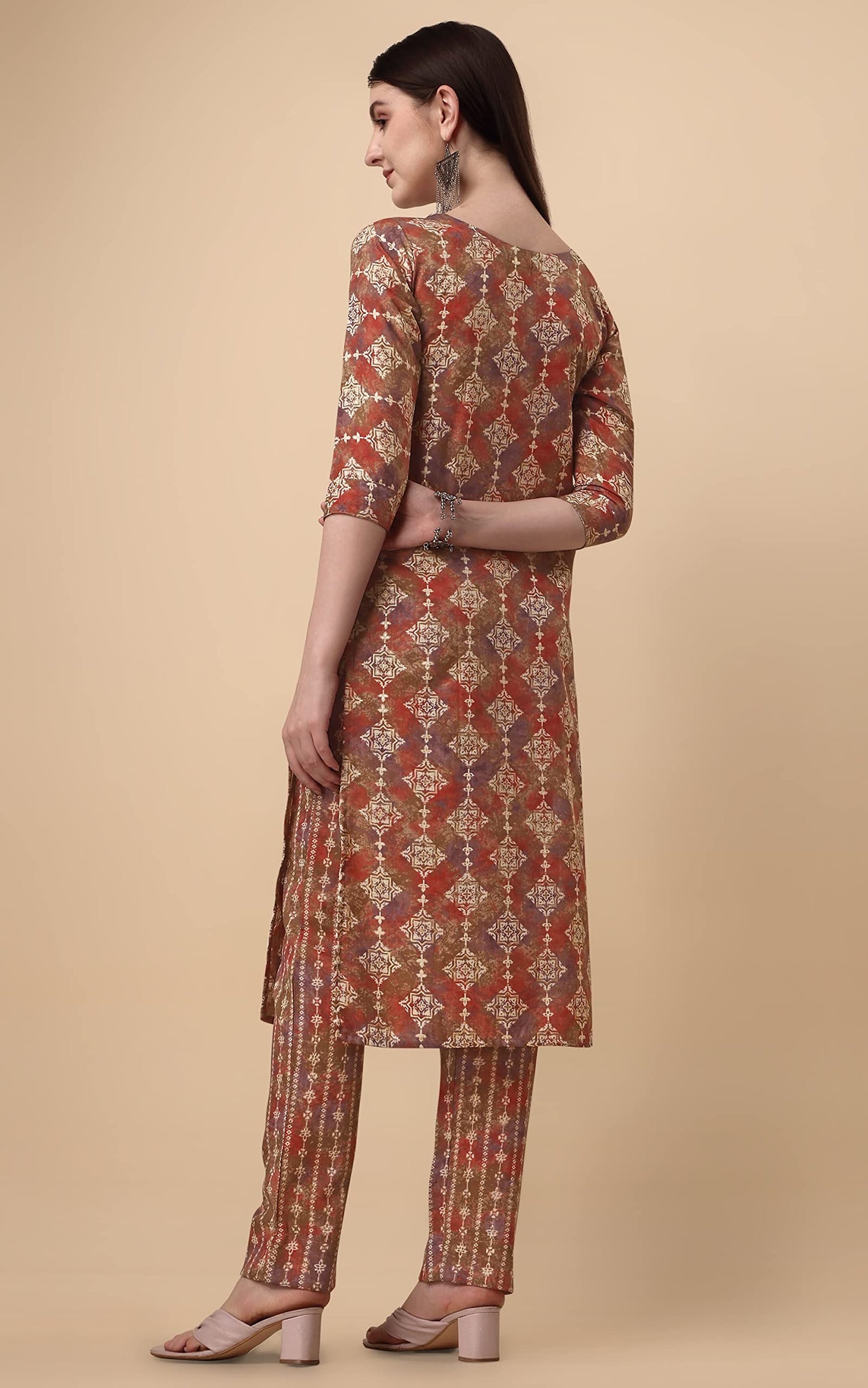 Fashion Basket Womens Cotton Printed Kurta Set (FB-ES-E6023)