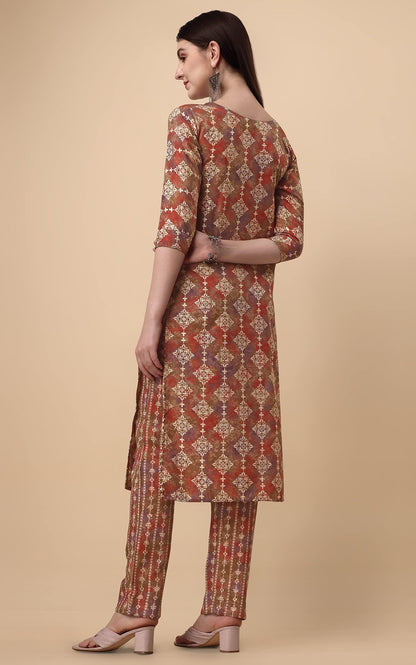 Fashion Basket Womens Cotton Printed Kurta Set (FB-ES-E6023)