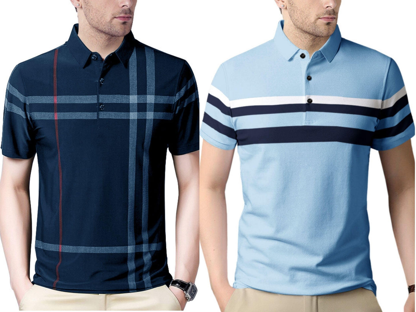 Noble Monk MenS (Combo Pack Of 2) -Regular Fit Polo T Shirt |Half Sleeves |Collar Tshirts |Casual Tshirt