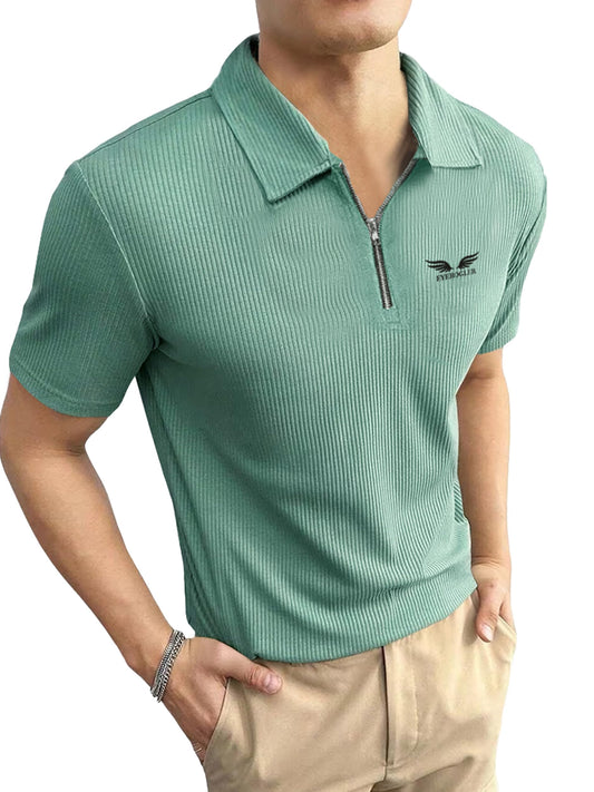 Noble Monk MenS Regular Fit Polo T Shirt |Half Sleeves |Collar Tshirts | Casual T-Shirt Malachite Green