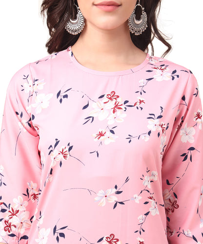 Yashika Women's Crepe Floral Regular Kurti