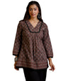 Libas WomenS Cotton Floral A-Line Kurti (290630R Grey