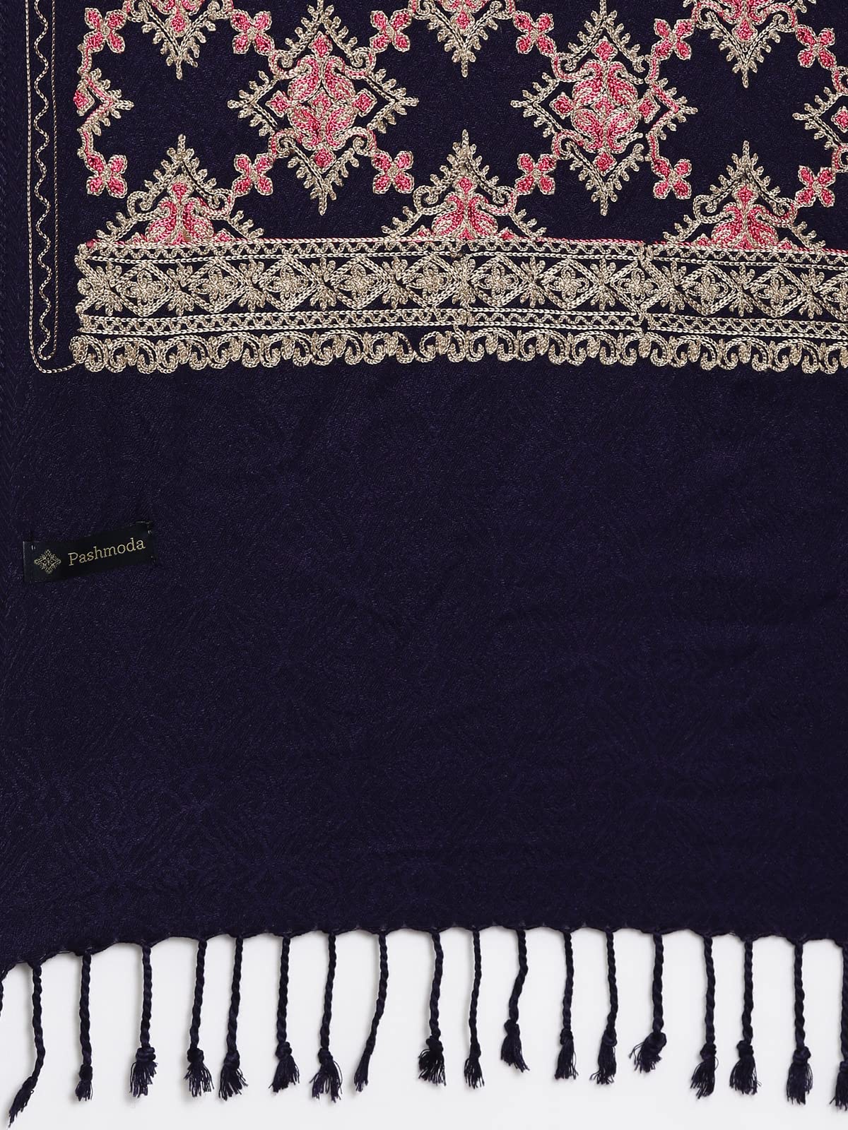Pashmoda Women Roohani Kashmiri Aari Embroidery Stole (Size: 71X203 CM)