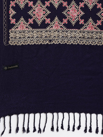 Pashmoda Women Roohani Kashmiri Aari Embroidery Stole (Size: 71X203 CM)