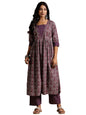 Libas Womens Printed Cotton Straight Kurta With Palazzos