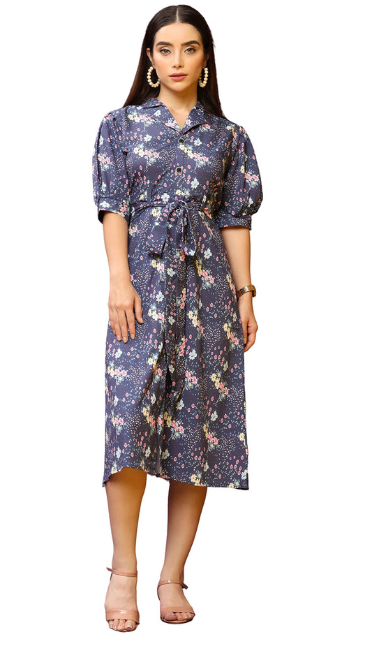 Leriya Fashion Women's Slub Cotton Printed Straight Kurti