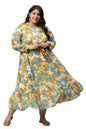 Aurelia Women's Polyester Fit and Flare Knee-Length Casual Dress (22AUA13561P-504519_Yellow