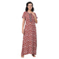 Evolove WomenS 100% Rayon Supersoft With Beautiful Embroidery Long Maxi Night Gown Nighty Dress With Pocket, Most Comfortable A