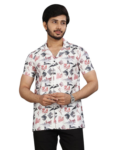 I Enterprise Half Sleeve Relaxed Fit MenS Casual Shirt | Cotton Blend Oversized Shirts For Men Loose Fit | Oversized Printed Sh