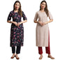Tee Projekt Printed Crepe Kurti & Pant Set For Women Festival Wear For Women