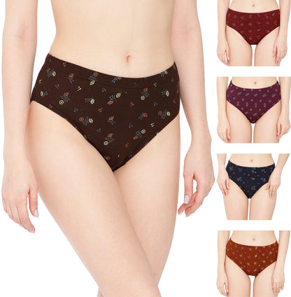 Rupa Womens Cotton Briefs Regular Solid Underwear (Pack of 5) (PR_PTY_PO5_Print