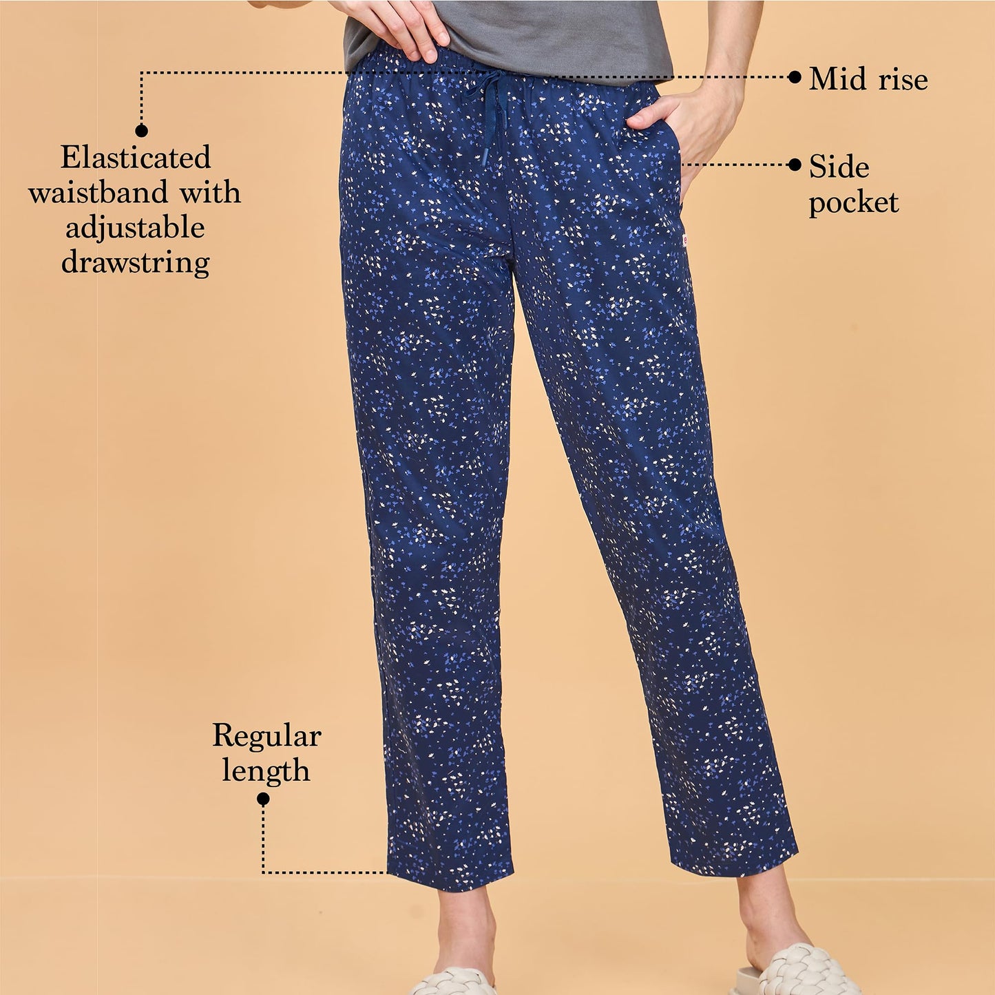Essentials  E4A5 Hangout Pant Relaxed Fit | Mid Rise | Regular Length