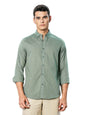 Thomas Scott Mens | Linen Blend | Solid | Button Down Collar | Premium Cotton Linen Blend | Full Sleeve | Casual Shirt for Men