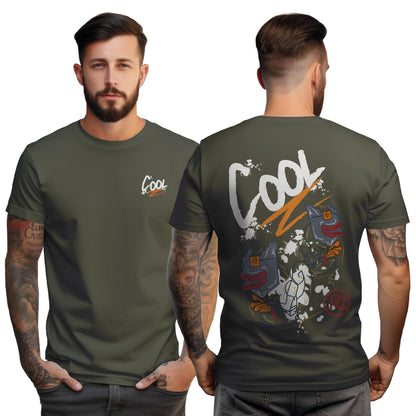 Peppyzone Mens Regular Fit T-Shirt (PZ-Trendy-45_Olive
