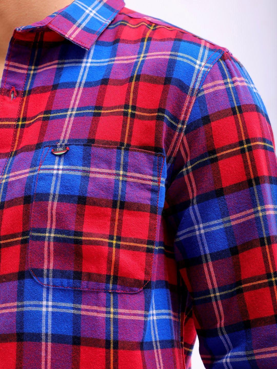 The Indian Garage Co Mens Slim Fit Shirt (1223-SHBCYD-11-01_Navy