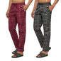 XYXX Mens Super Combed Cotton Checkered Checkmate Pyjamas [Pack of 2] Elasticated Waist, Drawstring | Loungewear for Men in Bla