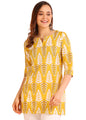Dsk Studio Poly Rayon Short Kurti For Women & Girls Mustard