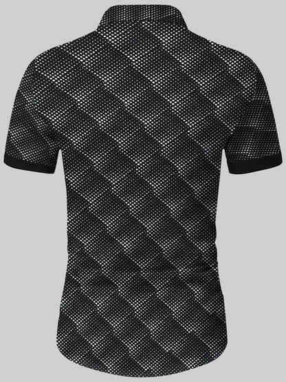 Noble Monk Men Ragular Polo Neck T-Shirts | Printed Tshirt For Men And Boys Black White
