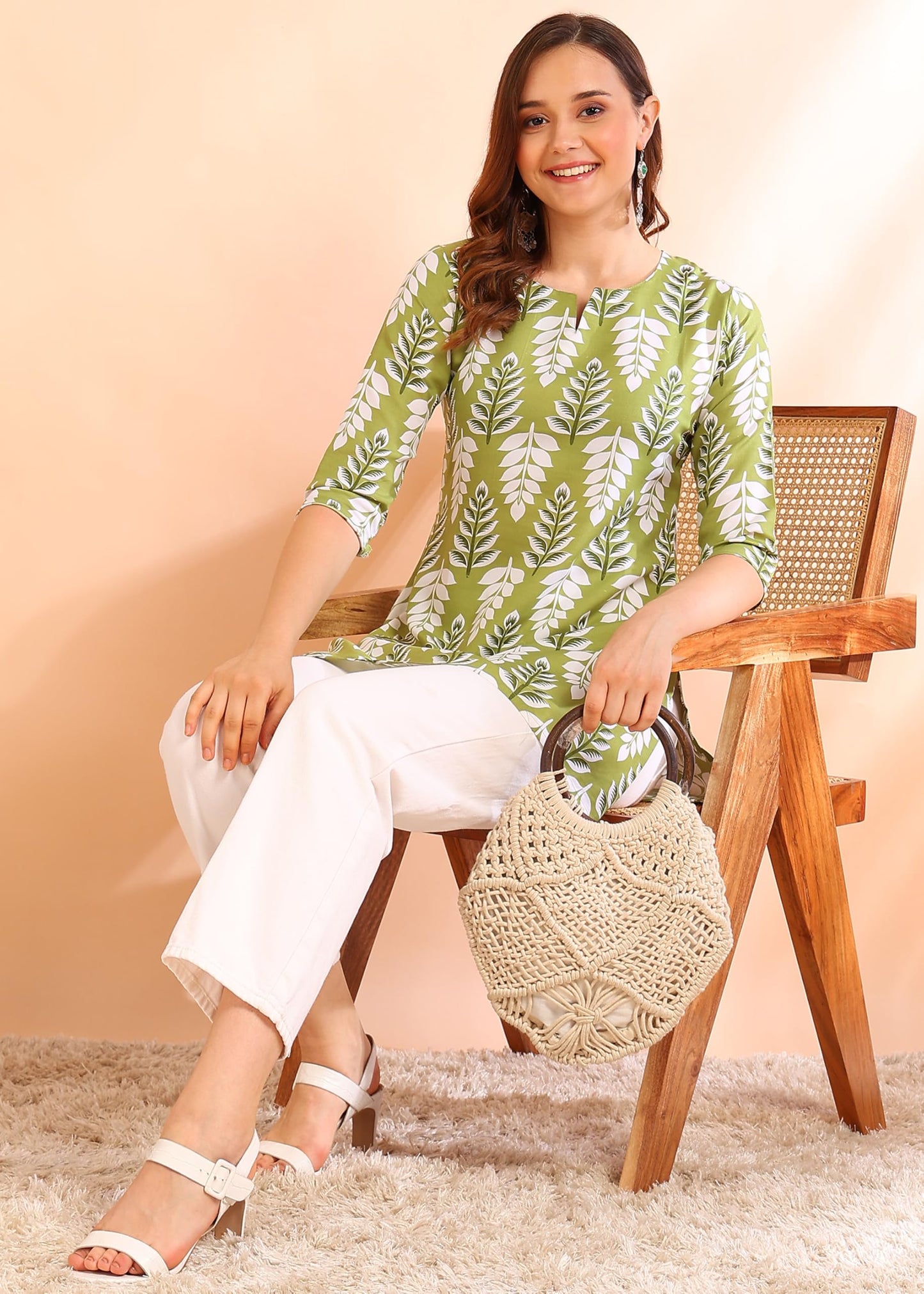 Aayla WomenS Poly Rayon Short Kurti  Perfect Blend Of Comfort & Fashion With Amazing Color With Green