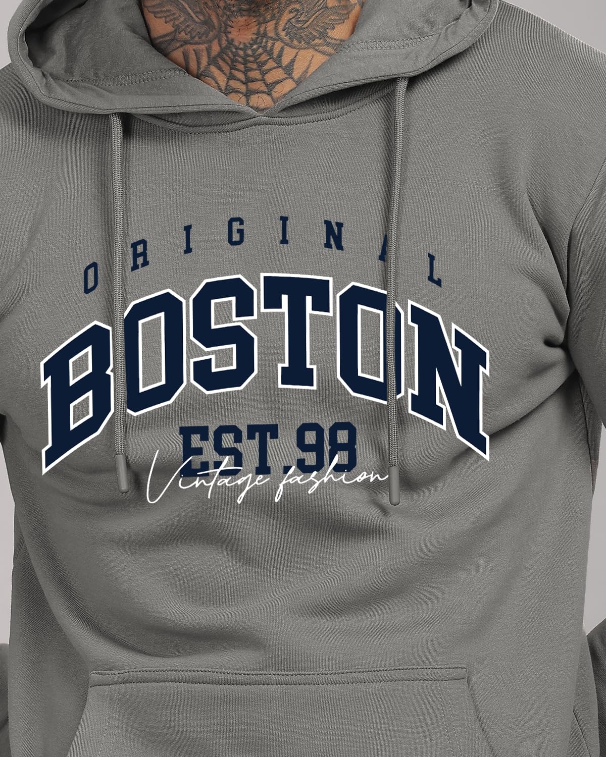 ADRO Hoodies for Men | Printed Hoodie for Men | Cotton Hoodie | Mens Hoodies | Sweatshirt for Men | Hooded Hoodie|H24-BOST-SG-XL